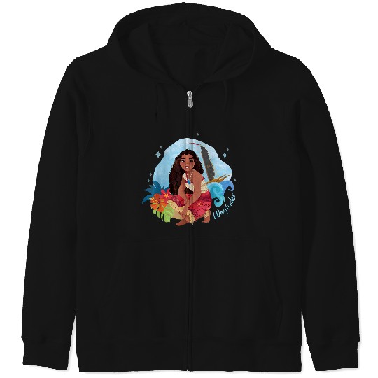 Discover Disneyss Moana 2 Island Art Wayfinder Moana Zip Hoodies