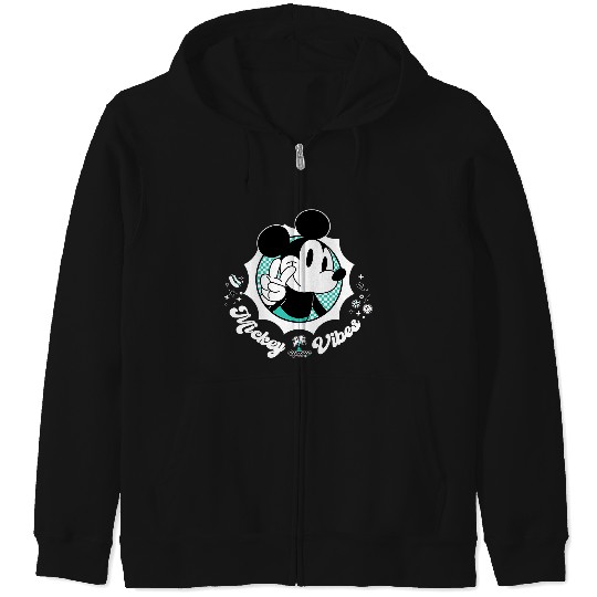 Discover Disney Mickey Vibes Retro Cool Zip Hoodies