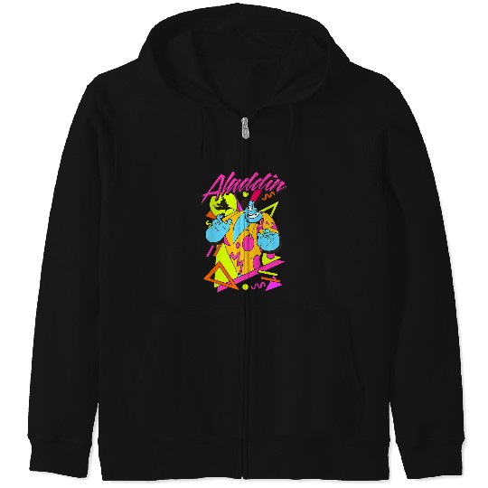 Discover Disney Aladdin Genie 90's Style Retro Vintage Portrait Premium Zip Hoodies