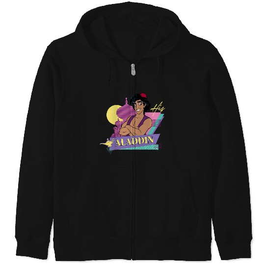 Disney Aladdin Retro ’90s Couples Matching His Aladdin Long Sleeve Zip Hoodies