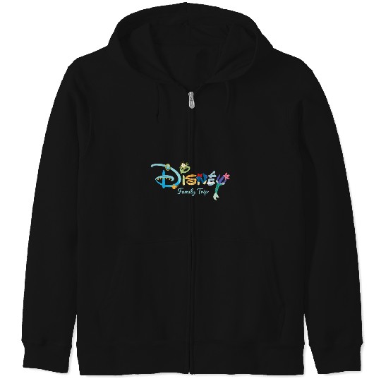 Discover Disney Princess Letters Logo Disney Matching Family Trip Zip Hoodies