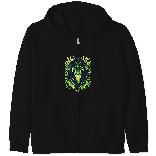 Discover Disney Lion King Scar Evil Green Geometric Graphic Hoodie Zip Hoodies