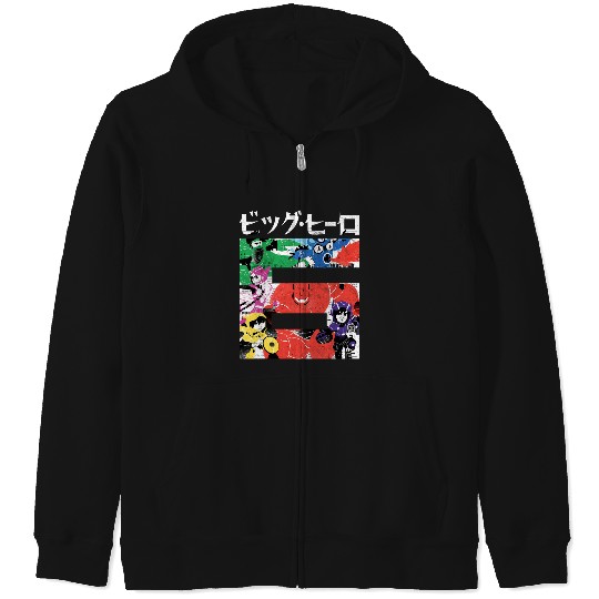 Discover Disney Big Hero 6 Team Epic 1!1 Shot Kanji Distressed Epic Zip Hoodies