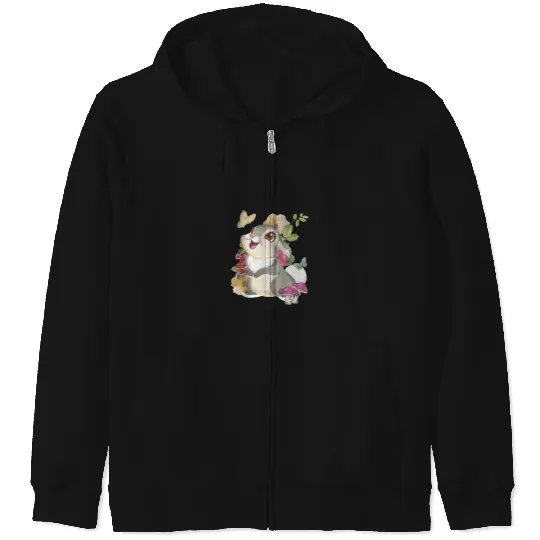 Disney Bambi Thumper Vintage Floral Portrait Tank Top Zip Hoodies