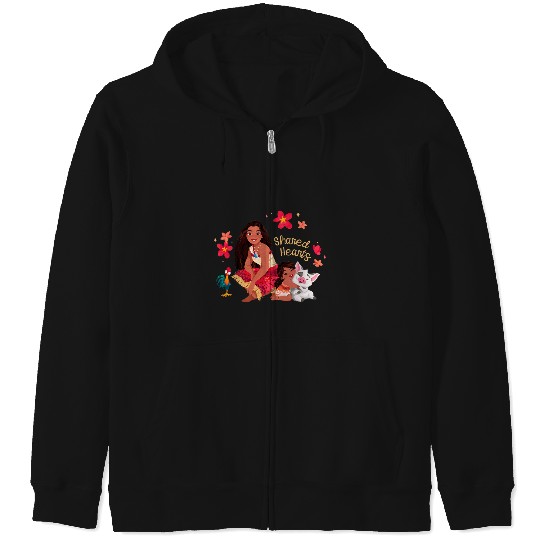 Discover Disney Moana 2 Moana Simea Pua Heihei Shared Hearts Zip Hoodies