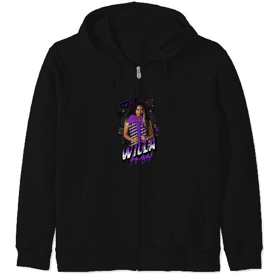 Discover Disney Zombies Willa Wolf Retro Paint Drip Poster Zip Hoodies