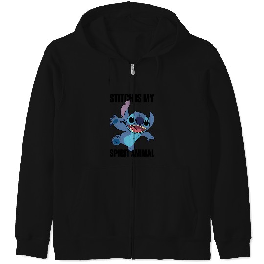 Discover Disney Stitch Is My Spirit Animal Zip Hoodies