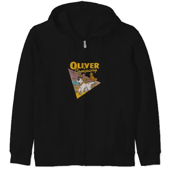 Disney Oliver Company Graphic Hoodie Zip Hoodies