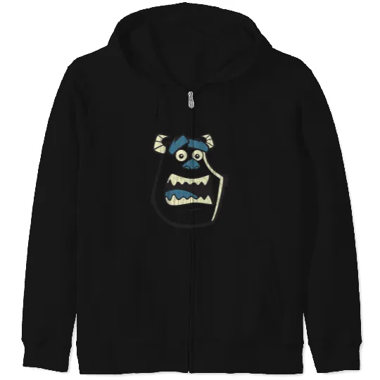 Disney Pixar Monsters, Inc. Scared Sulley Retro Big Portrait Zip Hoodies