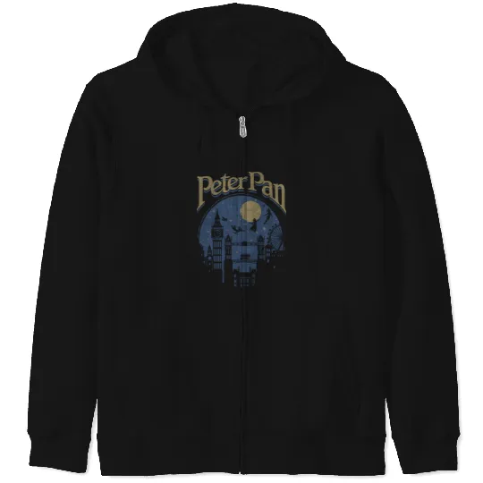 Disney Peter Pan Group Shot London Night Silhouette Zip Hoodies