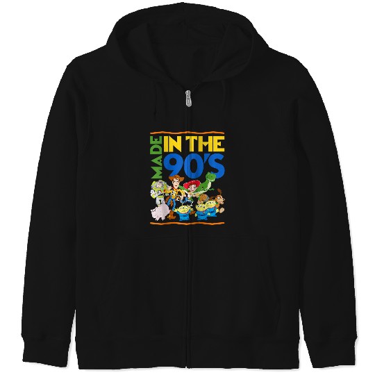 Disney Pixar Toy Story Made in the 90's Retro Group Shot Raglan Baseball Tee Zip Hoodies