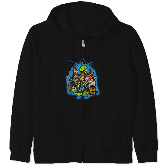 Disney Pixar Toy Story Airbrush Vintage Style Group Poster Zip Hoodies