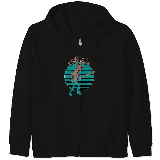 Discover Disney The Black Cauldron Retro Movie Logo Premium Zip Hoodies