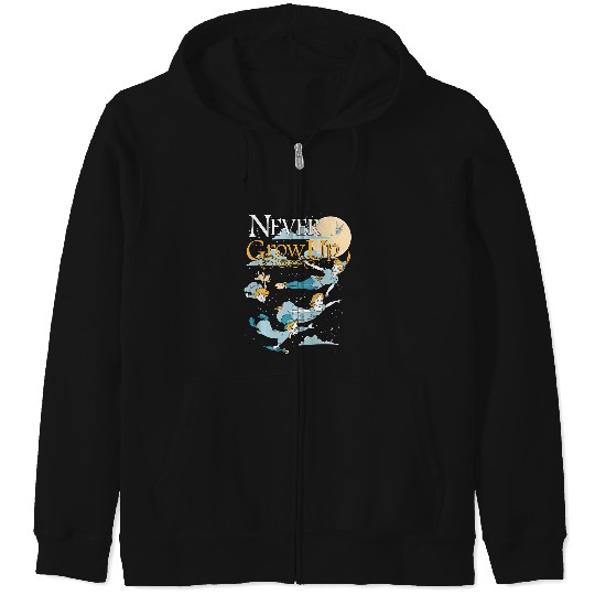 Discover Disney Peter Pan Group Shot Never Grow Up Night Portrait Zip Hoodies