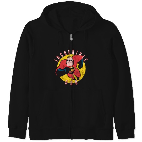 Discover Disney Pixar The Incredibles Father's Day Incredible Retro Long Sleeve Zip Hoodies