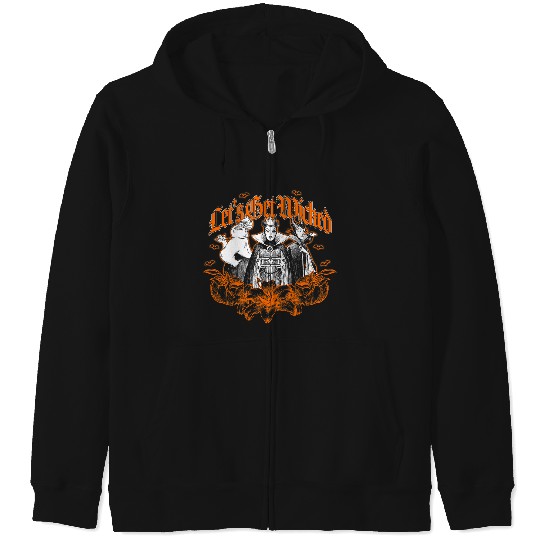 Disney Villains Let's Get Wicked Iconic Villains Retro Logo Zip Hoodies