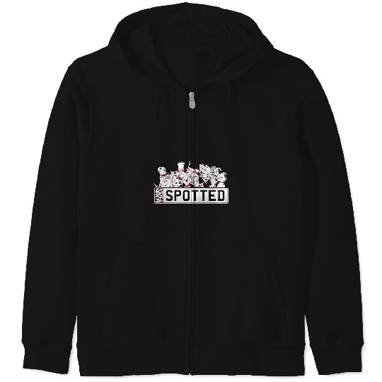 Discover Disney 101 Dalmatians Group Shot Puppy Crew Spotted Logo Zip Hoodies