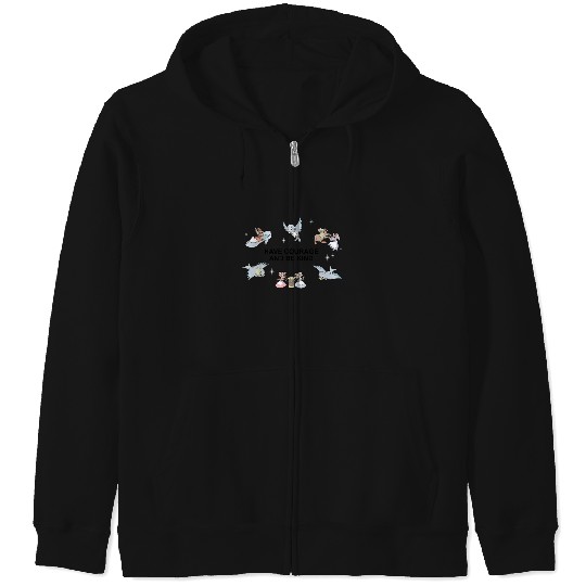 Discover Disney Cinde Have Courage And Be Kind Quote Zip Hoodies