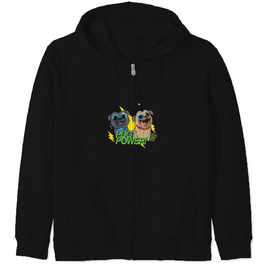 Pug Lover Disney Puppy Dog Pals Pug Power 344 Pugs Dog Zip Hoodies