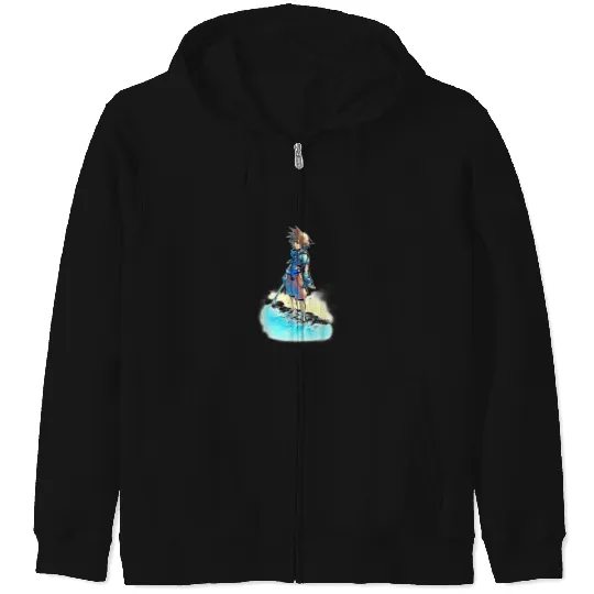 Disney Kingdom Hearts Sora Beach Sketch Zip Hoodies