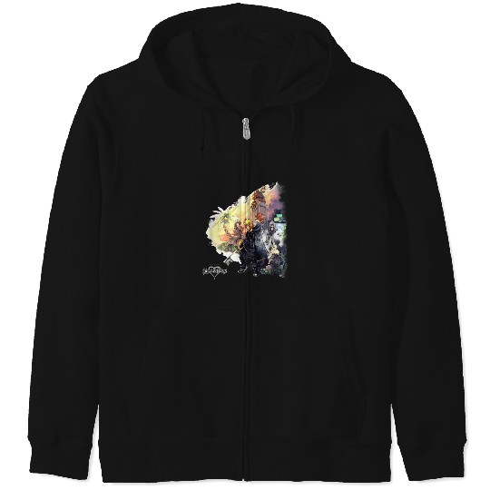 Discover Disney Kingdom Hearts Characters Clock Tower Gro Zip Hoodies