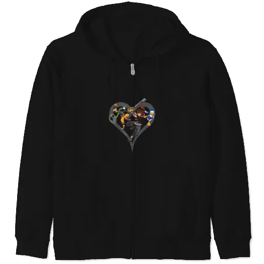 Disney Kingdom Hearts Sora Donald Goofy Action P Zip Hoodies