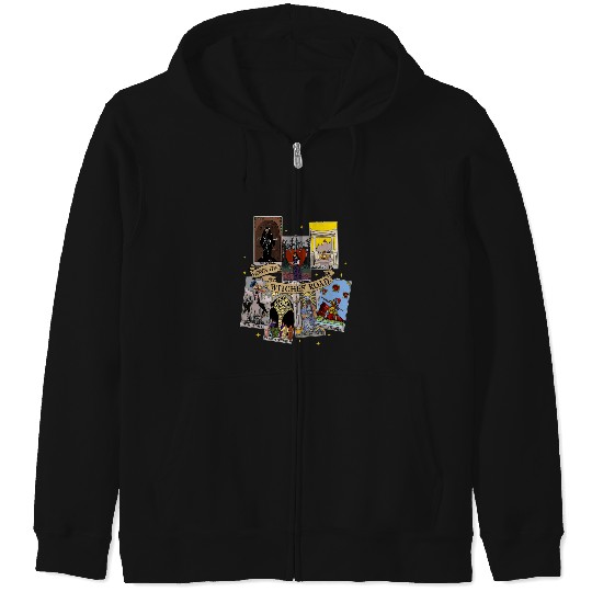Agatha All Along Tarot Cards Zip Hoodies, Marvel Show Disney, Agatha Harkness Down The Witches