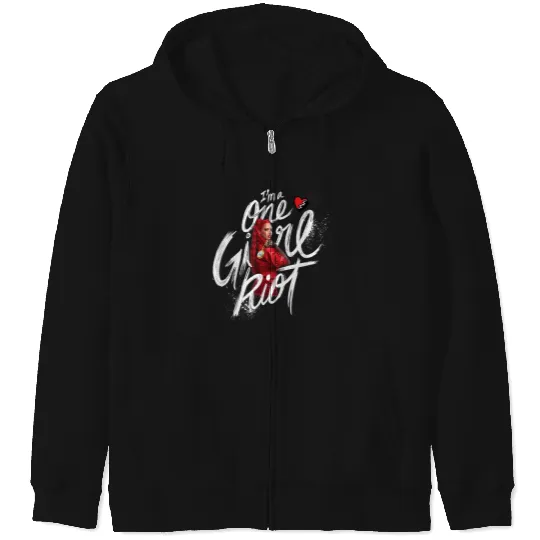 Disneyss Descendants The Rise Of Red I'm A One Girl Riot Red Zip Hoodies