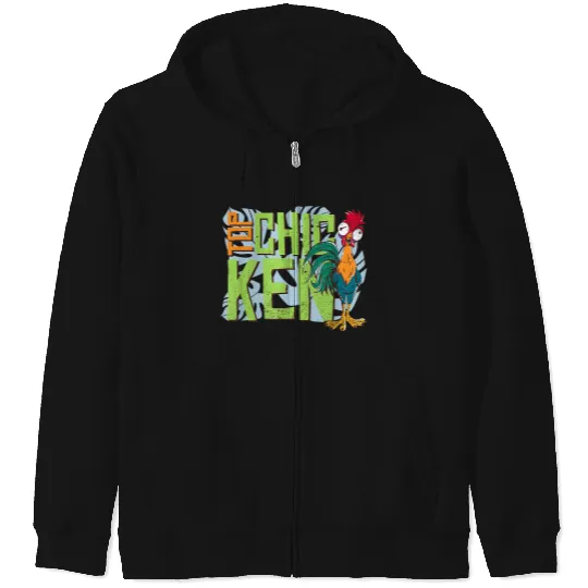 Disneyss Moana 2 Hei Hei Top Chicken Tropical Panel Zip Hoodies