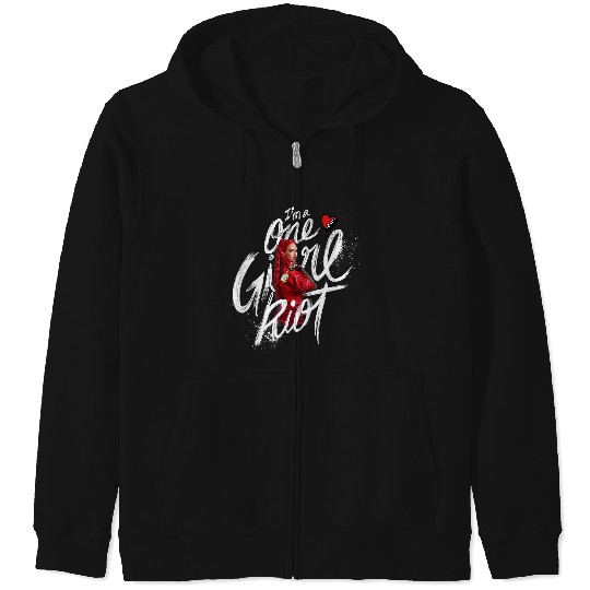 Disneyss Descendants The Rise Of Red I'm A One Girl Riot Red Zip Hoodies
