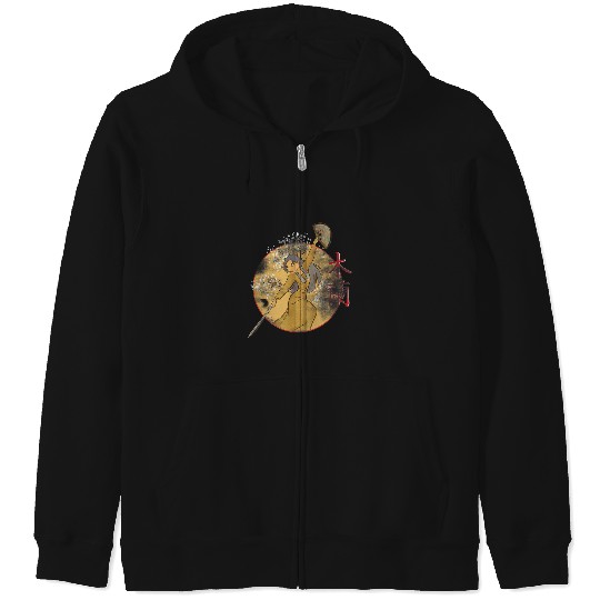 Disney Mulan Mulan Sword Dance With Fan Circle F Zip Hoodies