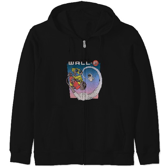 Womens Disney Pixar Wall-E Fly Eve Retro Distressed V-Neck Zip Hoodies