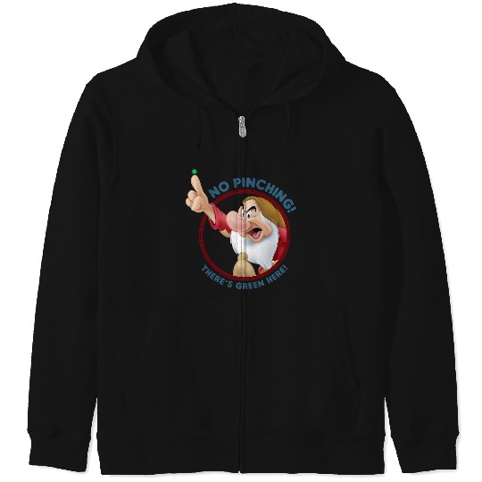 Disney Snow White St. Patrick's Day Grumpy No Pinching! Zip Hoodies