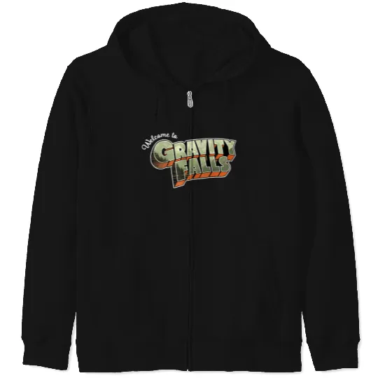 Disneyss Gravity Falls Welcome To Gravity Falls Logo Zip Hoodies