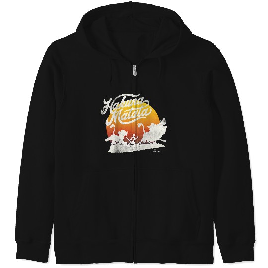 Disneyss The Lion King Hakuna Matata Sunset March Zip Hoodies