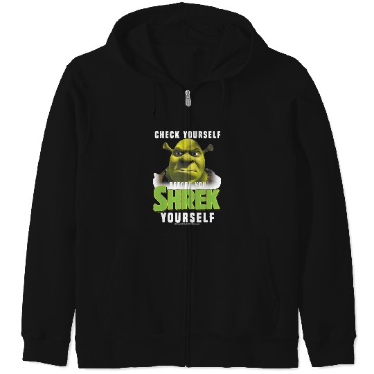 Shrek check yourself before you shrek yourself  : Shrek Same Swamp Forever , Shrek Shirt, Disney Fiona Princess , Shrek,Shrek Zip Hoodies