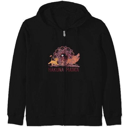 Disneyss Lion King Hakuna Matata Henna Group shots Portrait Zip Hoodies