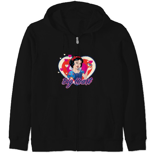 Disneyss Princess Valentine Day Snow White Big Heart Logo Zip Hoodies