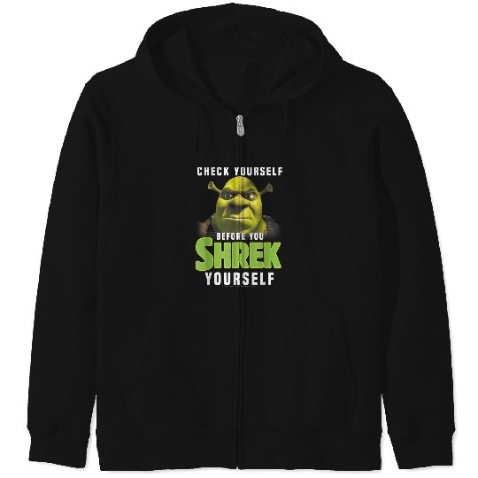 Shrek Check Yourself Before You Shrek Yourself  1: Shrek Same Swamp Forever , Shrek Shirt, Disney Fiona Princess , Shrek,Shrek Zip Hoodies