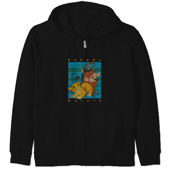 Disneyss The Lion King Hakuna Matata Squad Retro Zip Hoodies