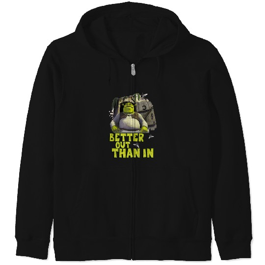 Shrek Better Out Than In Outhouse Portrait  : Shrek Same Swamp Forever , Shrek Shirt, Disney Fiona Princess , Shrek,Shrek Zip Hoodies