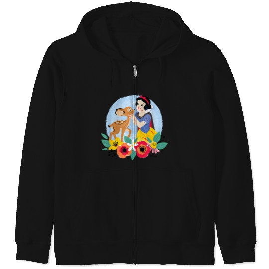 Disneyss Princess Floral Snow White Deer Zip Hoodies