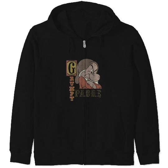 Disneyss Snow White And The Seven Dwarfs Grumpy Padre Zip Hoodies