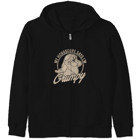 Disneyss Snow White And The Seven Dwarfs I'm Grumpy Zip Hoodies
