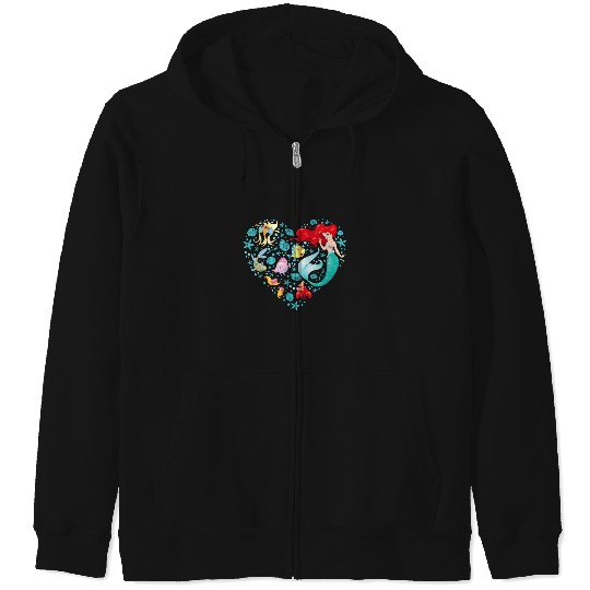 Discover Disney Princess Ariel Flounder and Sebastian Col Zip Hoodies