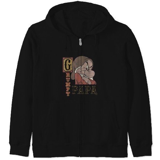 Disneyss Snow White And The Seven Dwarfs Grumpy Papa Zip Hoodies