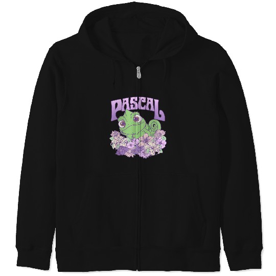 Disney Tangled Cute Pascal Floral Pastel Big Che Zip Hoodies
