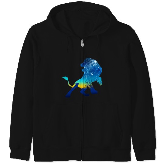 Disney The Lion King Simba Midnight Sky Silhouette Portrait Zip Hoodies