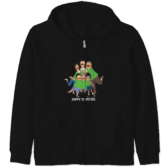 Bobs Burgers Happy St Patties St Patricks Day Patricks Day Zip Hoodies