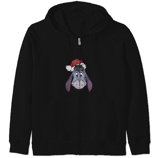 Disney Winnie The Pooh Christmas Eeyore Santa Ha Zip Hoodies
